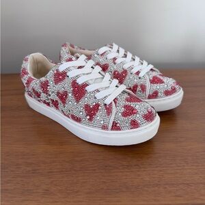 Betsy Johnson Heart Patterned Girl’s Sneakers